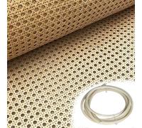 100cm de Ancho Rejilla Mimbre Natural con Tiras Ratán, Rollo de Ratán Vienés por Metros, Correas de Caña de Tela Malla, Tejido de Caña para Muebles Silla Gabinete Bricolaje(35x400cm)