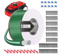 100M Cable Perimetral Robot Cortacesped + 100 Piquetas de Fijación + 10 T-Tap Empalme Rápido + 10 Conector de Cable, CableDelimitador para Robots Cortacésped, CableLimitador Universal de 2.7 mm