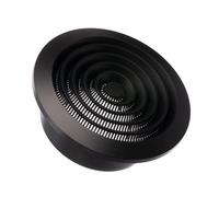 Ø 100mm Rejilla Redonda de Ventilación de Techo con Mosquitera - Plástico ABS Antracita