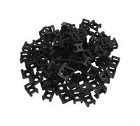 100pcs Base Cable 22mm Agujero Tornillo 5M 6M | Material plástico para robusto, soporta humedad, color negro, perfecto para entornos exigentes(for 6M)