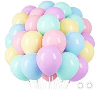 100Pcs Pastel Balloon Set,12 Inch Macaron Latex Balloons Bouquet for Pastel Balloon Arch Kit, Macaron Balloon, Baby Shower, Birthday Party Decorations, Wedding, Bridal Shower