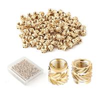 100pzs Tuercas de Latón, M3x4x5mm Insertos Roscados M3 Tuercas Moleteadas con Rosca Hembra Tuercas de Inserción Roscadas para Impresión 3D Computadora Portátil Automotriz Carcasa de Plástico