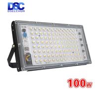 100W llevó la luz de inundación AC 220V 230V 240V reflector al aire libre IP65 impermeable LED farola paisaje luces de jardín