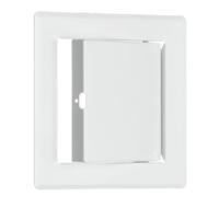 100x100mm Puerta de Inspección - Panel de Acceso Metálica - Trampilla para Pared o Techo - Acero Blanco