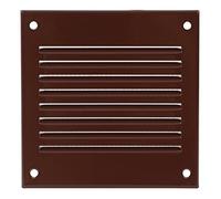 100x100mm Rejilla de Ventilación con Mosquitera - Rejillas de Aireación Metálicas - Acero, Marrón