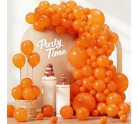 107 piezas de decoración de globos de cumpleaños, arco de cumpleaños, color naranja, tamaños 18 12 10 5 pulgadas, arco de globos fiesta Deco, para niña, niño, decoración de fiesta, boda, baby shower