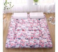 10cm Grueso Colchón Futon Japonés Suelo 3 Capas Algodón Acolchado Memory Foam Tatami Plegable Transpirable Enrollable Tamaño Completo Dormitorio Huéspedes Camping Todas Estaciones Niños Sofá Cama