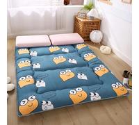 10cm Grueso Colchón Futon Japonés Suelo 3 Capas Algodón Acolchado Memory Foam Tatami Plegable Transpirable Enrollable Tamaño Completo Dormitorio Huéspedes Camping Todas Estaciones Niños Sofá Cama