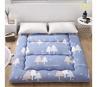 10cm Grueso Colchón Futon Japonés Suelo 3 Capas Algodón Acolchado Memory Foam Tatami Plegable Transpirable Enrollable Tamaño Completo Dormitorio Huéspedes Camping Todas Estaciones Niños Sofá Cama