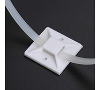 10Gtek Self Adhesive Cable Tie Mounts - 3M Strongly Adhesive-Backed Zip Tie Base Holders for Home, Office Cable Wire Management(19.5mm x 19.5mm, White, 100pack)
