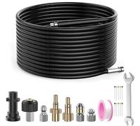 10M Kit de Desatascador Tuberias a Presion con Boquillas Rotativa, Manguera de Limpieza Profesional de Tuberías para Hidrolavadora, Aparato para Karcher Serie K2 K3 K4 K5 K6 K7, Bosch AQT, Lavor
