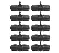 10Pcs 16mm a 4/7 Garden Lock Barbed Garden Connector Conector en T para manguera de PE Irrigación de jardín