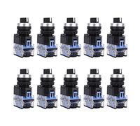 10Pcs 22mm Interruptor Selector Rotativo Mantenido, Selector Mantenido Interruptor Giratorio de 3 Posiciones para Circuitos Eléctricos