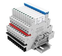 (10pcs)5V Relé Din Rail potencia en miniatura;Silm,Electroválvula PLC,5 Pin SPDT con Push in Socket,24 Bobina dc/ac,electromagnético,Max 6A 250VAC