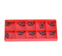 10pcs Insertos de Carburo de Diamante CNC Cortador de Insertos Cuchillos de Inserción de Máquina de Torno Fresado DCMT070202 para Acero Semielaborado