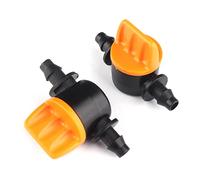 10Pcs Micro 4/7mm 1/4'' Manguera de riego del jardín de la válvula de control de flujo de agua de púas, kit de accesorios de riego por goteo para el jardín
