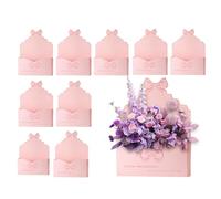 10Pcs Valentine's Day Floral Envelope Boxes | 10pack Valentine Envelope Boxes, Flower Bags For Kids Family Wife Mother Sister Daughter Holiday Blessings New Year Party