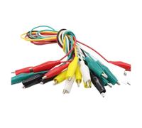 10pcs2pcs Longitud de línea 45cm pinza cocodrilo número 28mm Clips doble punta Cable Clip prueba