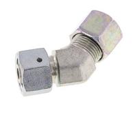 10S Codo de acero galvanizado de 45 grados con rótula 630 bar Junta tórica de NBR Cono de sellado ajustable ISO 8434-1