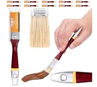 10x Brocha Pintura Plana 25 mm Pincel Multiusos para Pintura Barniz Laca Pincel Detallado Resistente Duradero Ideal para Acabados Fino Precisión Trabajos y Decoración