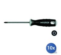 10X Destornillador Maurer Plus A Cruz Pozidriv Acero S2 Pz 1X80