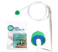 10x Instalguru Gotero Autocompensante 2 l/h Emisor Riego Goteo Micro-Drip Sistema Manguera Flecha Piquetas Agricultura Jardín Ahorro Agua Distribución Precisa Estaca Kit