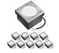 10x LED empotrable de suelo de adoquines NEOLUM para exterior IP67 angular 10