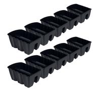 10x Maceta 40cm Maceta Colgante Maceta Balcón Maceta Barandilla Antracita