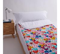 10XDIEZ Funda de Saco Nórdico Ajustable con Cremalleras Laterales, en Algodón y Poliéster, para Camas de 80 a 105 cm - Rosa, Cama de 80cm
