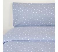 10XDIEZ Funda nórdica Franela Stars Azul (Azul - Cama de 135cm)