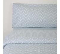 10XDIEZ Funda nórdica Franela zig Zag Jade (Jade - Cama de 135cm)