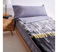 10XDIEZ Funda Saco Ajustable nórdico Empire (Gris - Cama de 80cm)