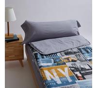10XDIEZ Funda Saco Ajustable nórdico Liberty (Gris - Cama de 80cm)