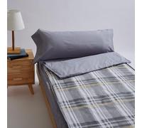 10XDIEZ Funda Saco Ajustable nórdico slata (Gris - Cama de 105cm)