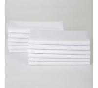 10XDIEZ Pack 12 servilletas satén 50x50cm - Absorbentes y decorativas, perfectas para uso diario y ocasiones especiales White 50x50cm