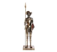 11.63 (Don Quijote de pie con Spear - Figura Decorativa de Bronce Fundido frío
