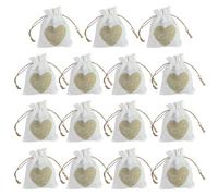 11 Pcs Bolsitas de Tela Pequeñas, Bolsas Regalo, Sacos de Yute Pequeñas con Cordón, bolsas de regalo de algodón, 10 x 8 cm, Bolsitas para Regalos Joyeria Fiesta Bodas Navidad (Blanco)