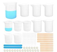 11 Piezas Tazas de Silicona para Resina 30ml/100ml/250ml | Taza Medidora con Escala Precisa para Bricolaje Hecho a Mano, Laboratorio