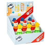 11466 Display figuras para apilar "Navidad", small foot, de madera con 9 figuras, altura 12.5cm cada una. , color/modelo surtido