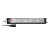 Brennenstuhl Premium-Line regleta de enchufes 19" para Armario Rack con 8 Tomas de Corriente y Clavija IEC (Cable de 3 m, Unidad de distribución, 19" Formato para Montaje)