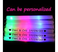 12/15/30/60 Uds barras luminosas a granel colorido RGB LED barra de espuma brillante tubo de animación luz oscura para suministros de fiesta de boda de cumpleaños de Navidad 30pcs Red