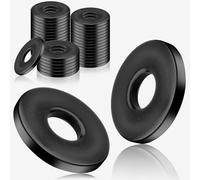 12 arandelas M12 negras de acero inoxidable DIN 9021 A2 V2A arandelas para carrocería, arandelas laterales grandes, planas, lavadoras planas inoxidables, para tornillos, tuercas, barra roscada