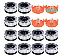 12 Bobina Hilo Line de Recambio Compatible con Black and Decker Desbrozadora, Ø1,65 mm & Longitudes 10 m, Contiene 12 Bobinas, 4 Cubiertay 4 Muelle