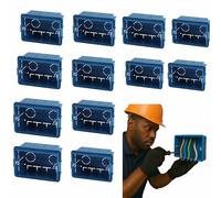 12 cajas empotrables 503 IP40 - Cajas eléctricas de 3 módulos de pared - Compatibles Bticino Gewiss Vimar - Para mampostería y yeso - Para interruptores y enchufes - DIY o profesionales