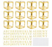 12 cajas transparentes para globos de boda con 99 letras, caja de globos dorada para baby shower, revelación de género, fiesta de cumpleaños, novia, boda, Navidad, aniversario, San Valentín