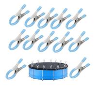 12 clips de metal para intex para montaje de cubierta de piscina con película protectora (clips de 12 cm para piscina)