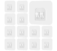 12 ganchos Command, ganchos de ducha para almacenamiento de ducha, estante de baño, estante de esquina de cocina (6 x 6 cm)