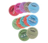 12 Hojas Etiquetas Adhesivas para Pellets de Barbacoa, PVC, Texto Grande | Clasificación de Sabores, Autoadhesivas y Decorativas, para Bolsas y Cubos, Organización Despensa y Picnics