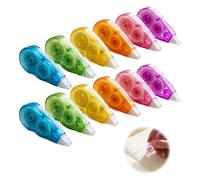 12 PCS Cintas Correctoras Mini, Cinta Correctora 4 M X 5 Mm, Rodillos Correctores En 6 Colores Atractivos, Ideal Para La Escuela, Oficina Y Proyectos De Bricolaje, Corrector Blanco