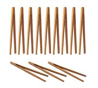 12 Pcs Pinzas de Bambú Pinzas de Madera Tostadas Pinza de Cocina de Bambu